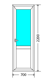 Балконный блок: дверь KBE Эталон 58 Чехов